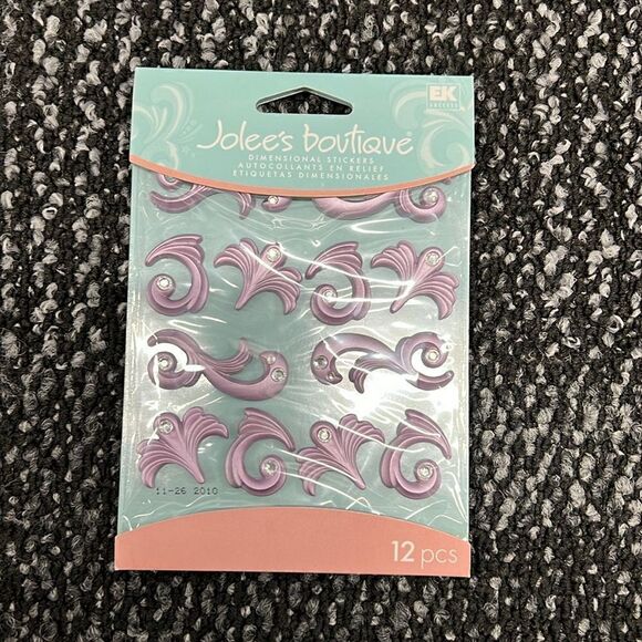 Jolee's Boutique Dimensional Stickers, Purple Flourishes, Crafting, NEW - Picture 1 of 1